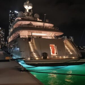 Megayacht stern with Hobie iTrek