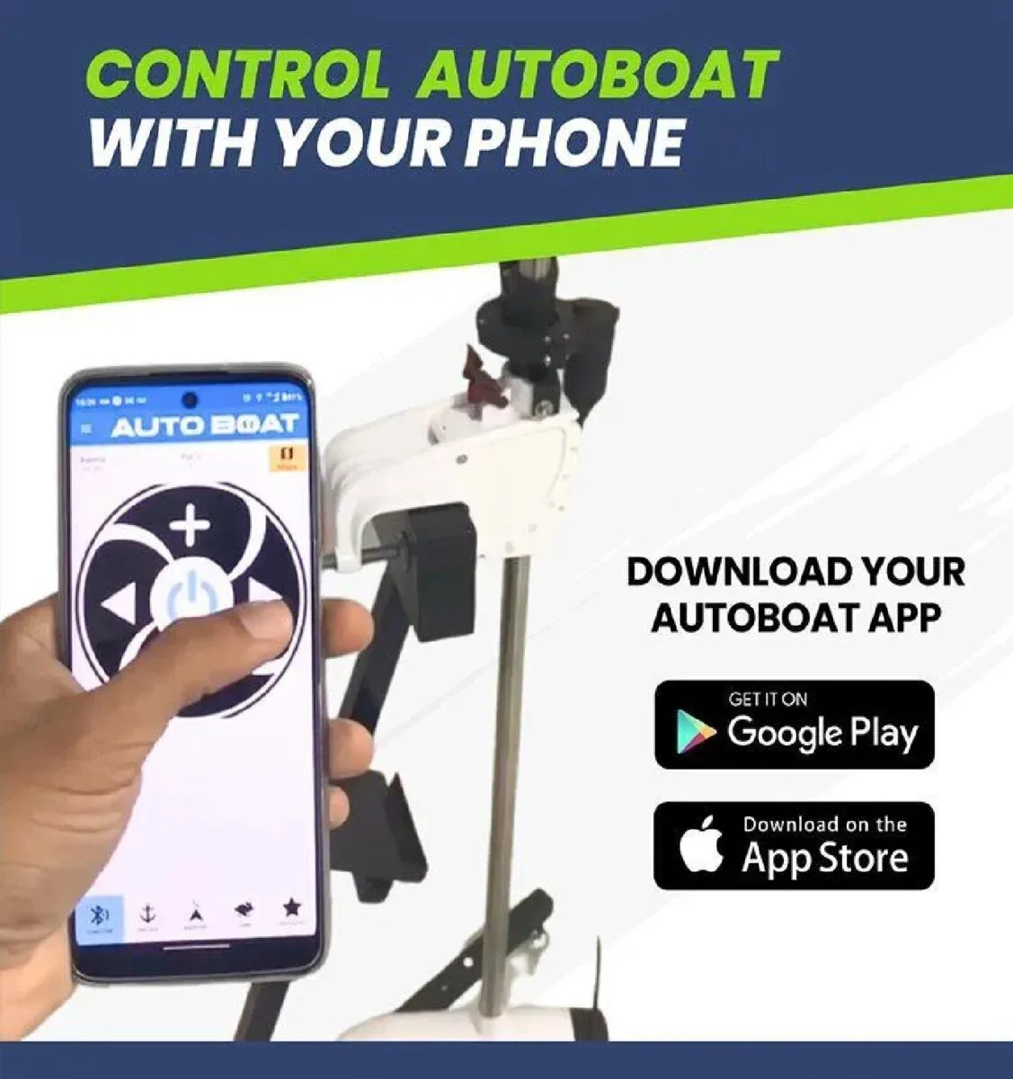 AutoBoat Smart Head GPS Pro Anchor System with App & Remote Control
